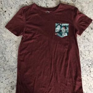 Maroon pocket Tee